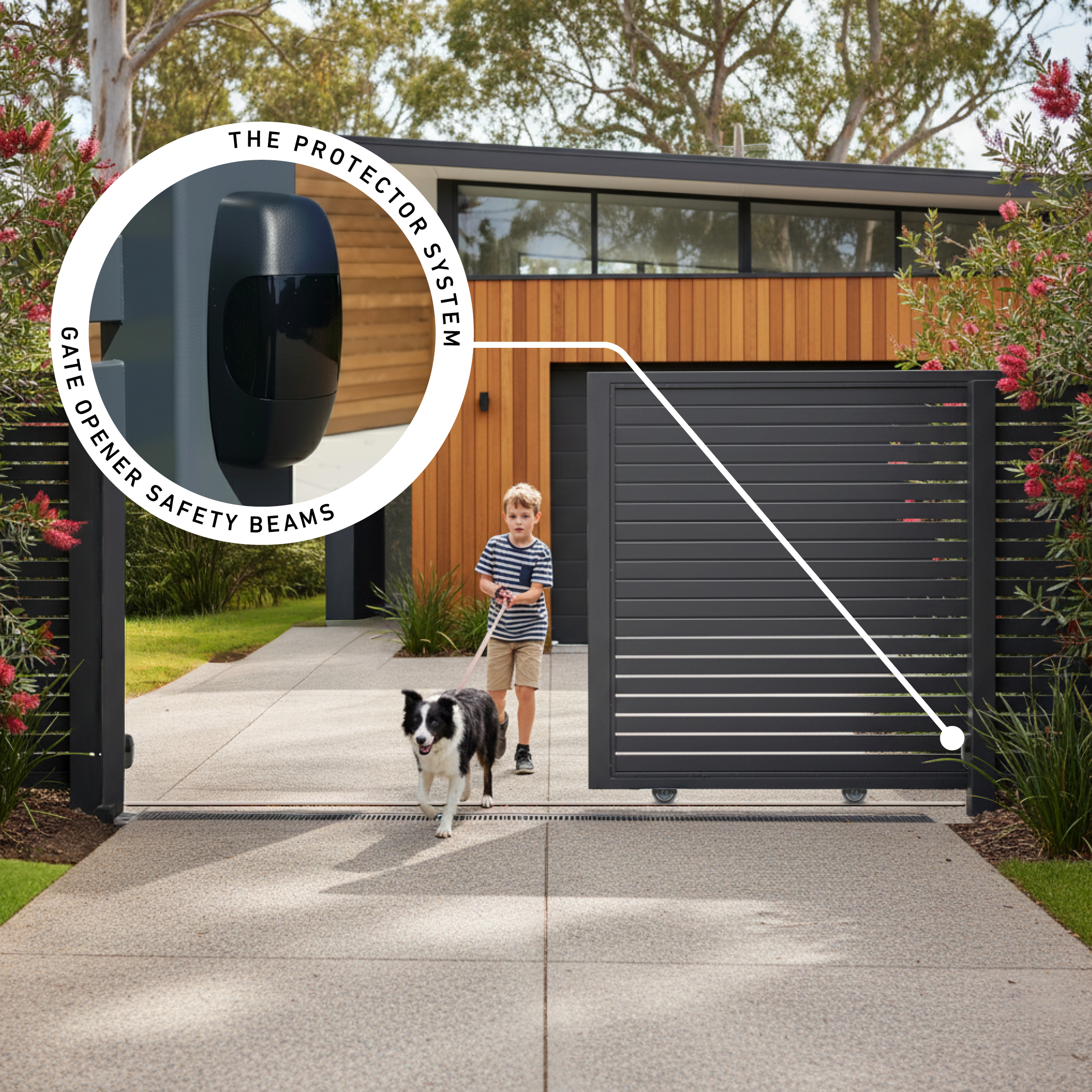 Protector System (Safety IR Beams) For Outdoor Application